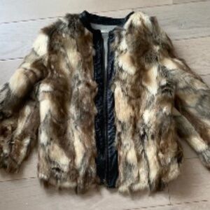 Twelth Street By Cynthia Vincent Faux Fur Jacket
